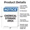Signmission Chemical Storage Area OSHA Notice Sign, Aluminum, 7in W x 10in L, 2PK OS-2PACK-NS-A-710-V-10570 - alternate 4